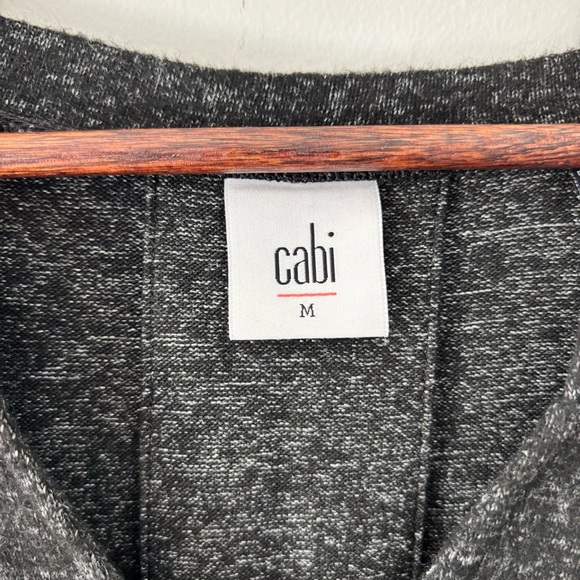 CAbi Charcoal Marled V-Neck Knit Shift Dress Medium | Polished Casual - Picture 4 of 9